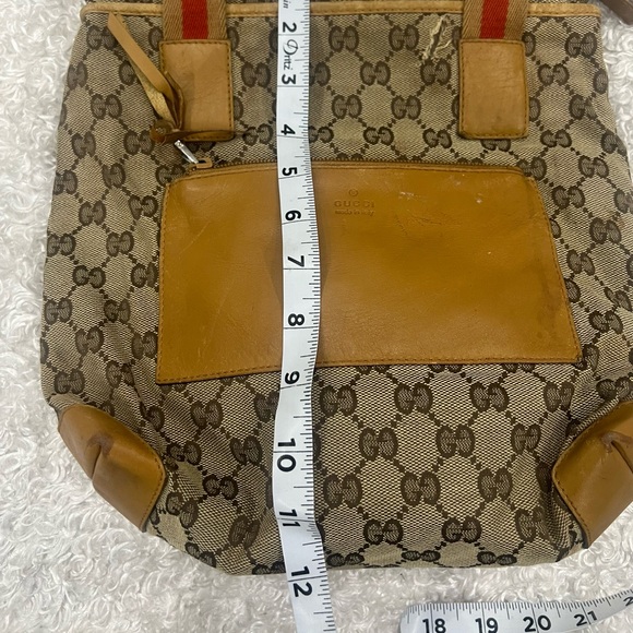 GUCCI GG Canvas Sherry Line Tote Bag - Picture 10 of 15